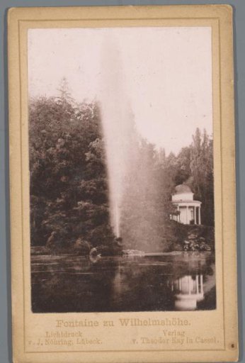 Fountain in Wilhelmshöhe Park in Kassel, Germany