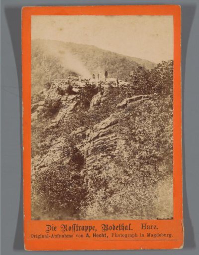 Rock of the Rosstrappe in the Harz Mountains, Germany