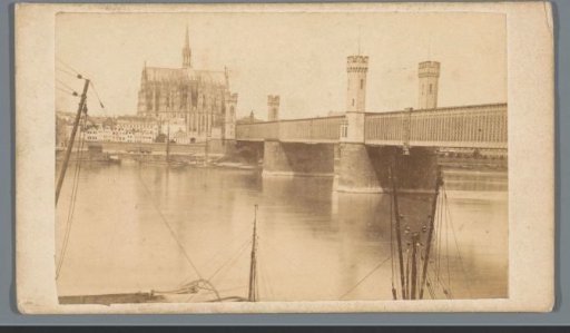 Dom Bridge over the Rhine with the Cologne Cathedral in the background