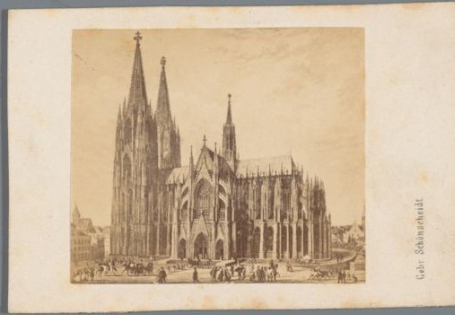 Photographic reproduction of a print of the Cologne Cathedral