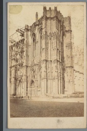 Towers of the Cathedral of Cologne under construction