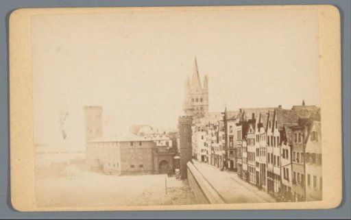 City walls of Cologne and the tower of St. Martin's Church
