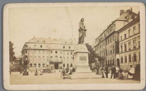 Statue of Schiller on the Schillerplatz in Mainz, Germany
