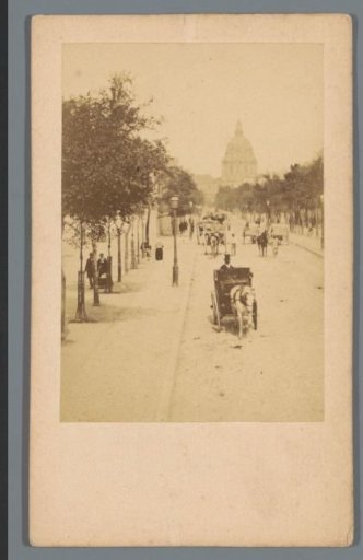 Boulevard des Invalides with the Dôme des Invalides in the Background, Paris