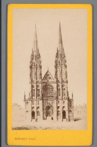 Exterior of the Cathedral Notre-Dame-de-l'Assomption in Clermont-Ferrand, France
