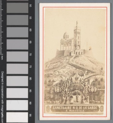 Photographic reproduction of the print Sanctuaire N.D. de la Garde at Marseille after J. Martin