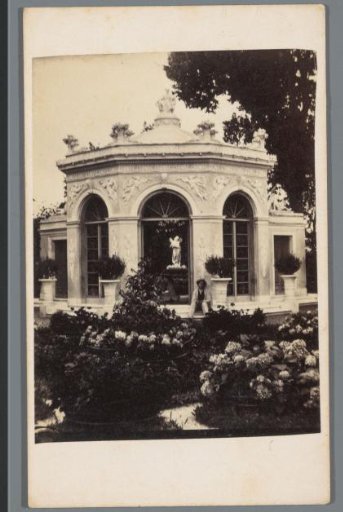 Flower temple in the garden of Villa Durazzo-Pallavicini, Genoa