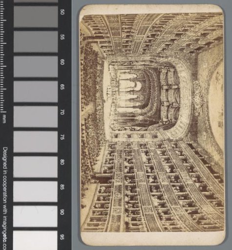 Photographic reproduction of a print of the Teatro San Carlo, Naples