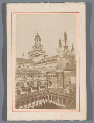 Exterior of the Certosa di Pavia monastery in Lombardy, Italy