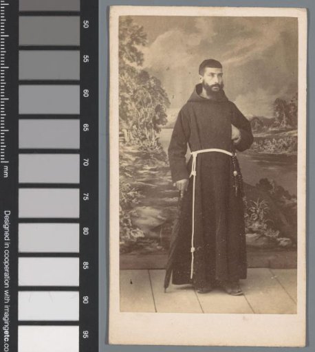 Portrait of an Unknown Capuchin Monk with Rosary and Umbrella