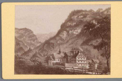 Photoreproduction of a painting of the Saint Joseph's Monastery in the Muotathal, Switzerland