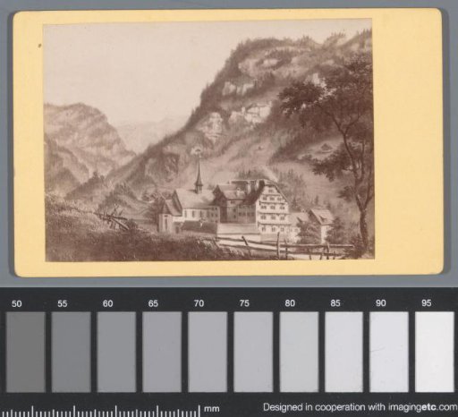 Photoreproduction of a painting of the Saint Joseph's Monastery in the Muotathal, Switzerland