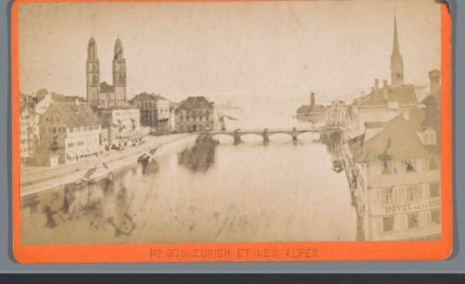 View of the Limmat in Zurich, with the Grossmünster on the left