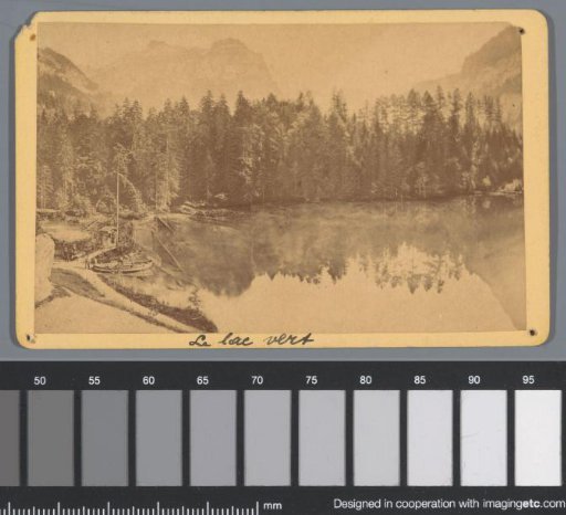 View of the Lac Vert near Passy, France