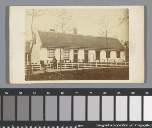 View of a house with a thatched roof in the Netherlands