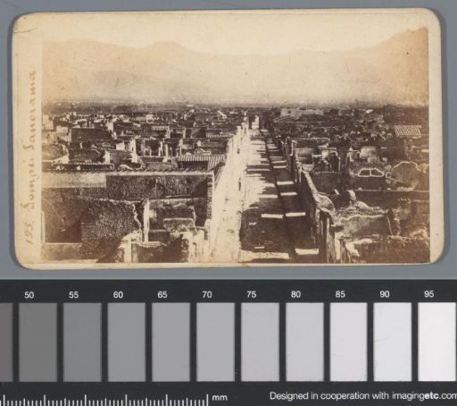 View of a street in Pompeii, Italy