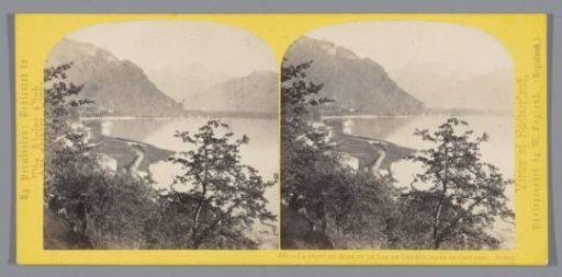 Lake of Geneva and the Dents du Midi, seen from Chillon