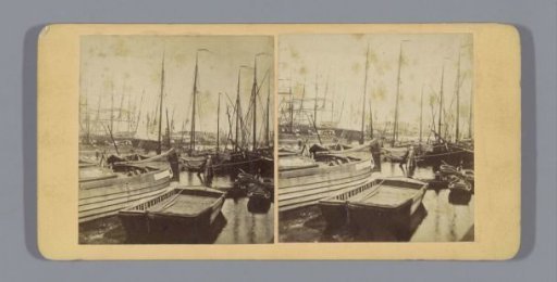 Boats at the Oosterdok in Amsterdam