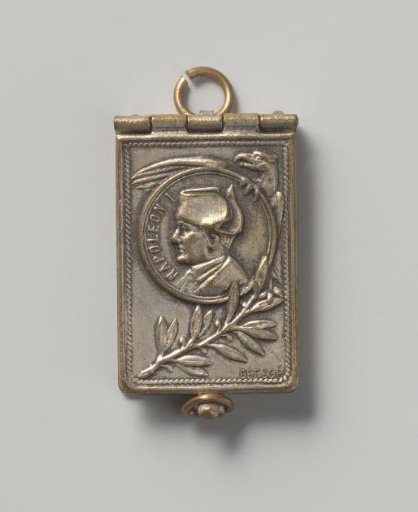 Pendant in the form of a miniature album with photographic reproductions of paintings about Napoleonic France