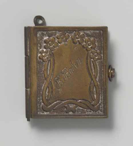 Pendant in the form of a miniature album with 10 photos of Baden-Baden