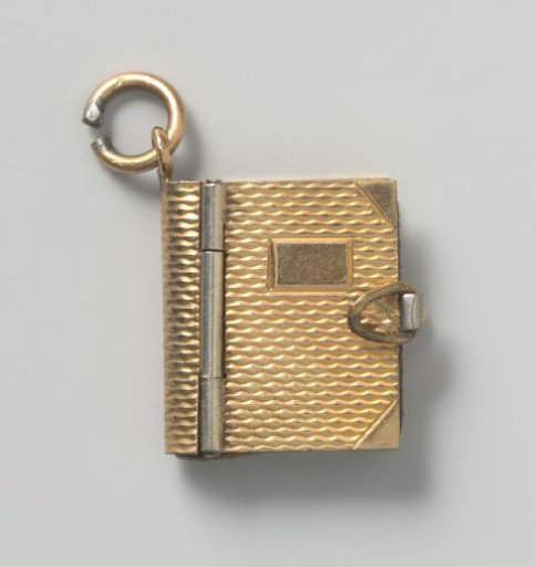 Pendant in the form of a book with 11 portraits of British film stars