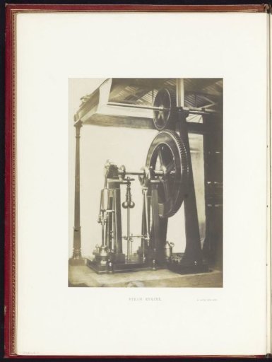 Steam engine by B. Hick and Son at the Great Exhibition of the Works of Industry of All Nations of 1851 in the Crystal Palace in London