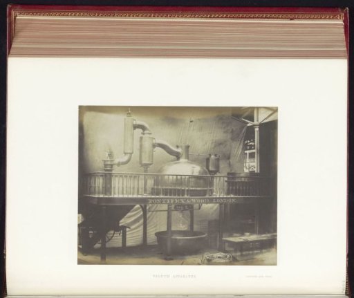 Vacuum machine by Pontifex and Wood at the Great Exhibition of the Works of Industry of All Nations of 1851 in the Crystal Palace in London