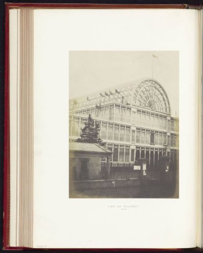 View of the Crystal Palace in London during the Great Exhibition of the Works of Industry of All Nations in 1851
