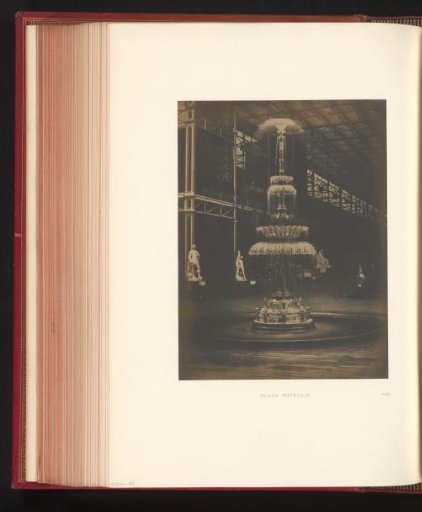 Glass fountain by Follett Osler exhibited at the Great Exhibition of the Works of Industry of All Nations of 1851 in London in the Crystal Palace