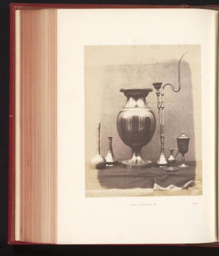 Jugs and a water pipe from India exhibited at the Great Exhibition of the Works of Industry of All Nations of 1851 in London