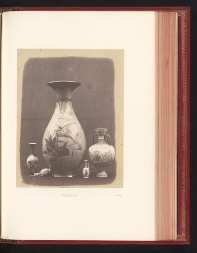 Porcelain vases and jugs by the National Manufactory of Sèvres exhibited at the Great Exhibition of the Works of Industry of All Nations of 1851 in London