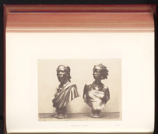 Two bronze busts by Charles Cordier, exhibited at the Great Exhibition of the Works of Industry of All Nations of 1851 in London