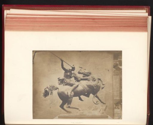 Sculpture by August Kiß, depicting an Amazon on horseback, exhibited at the Great Exhibition of the Works of Industry of All Nations of 1851 in London