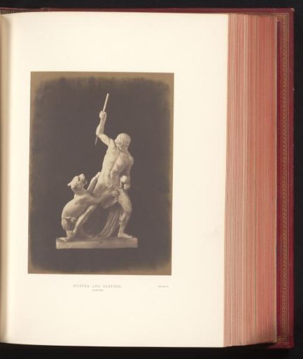 Sculpture by Jens Adolf Jerichau, depicting a panther hunter, exhibited at the Great Exhibition of the Works of Industry of All Nations of 1851 in London