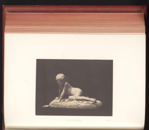 Sculpture of a boy with a lizard by Thomas Sharp, exhibited at the Great Exhibition of the Works of Industry of All Nations of 1851 in London