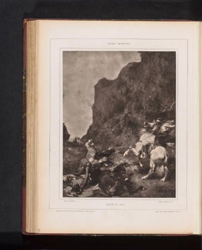 Reproduction of Hunting the Lion by Eugène Fromentin-Dupeux