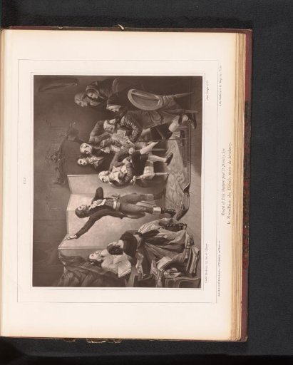 Reproduction of Rouget de Lisle chantant pour la première fois la Marseillaise, Chez Diétrich, maire de Strasbourg by Isidore Pils