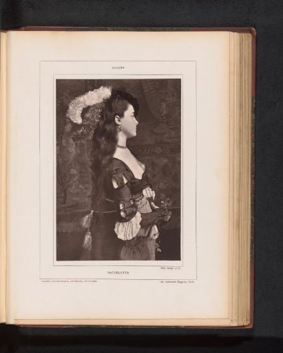 Reproduction of a portrait of an unknown young woman by Gustave Jean Jacquet