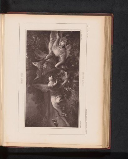 Reproduction of a design for a landscape with four fairies by Gustave Doré
