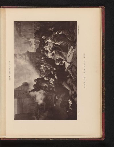 Photographic reproduction of the painting 'Varsovie, le 8 avril 1861' by Tony Robert-Fleury