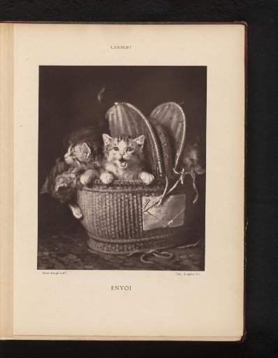 Photographic reproduction of the painting 'Envoi' by Eugène Lambert