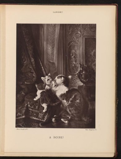 Photographic reproduction of the painting 'To Drink!' by Eugène Lambert