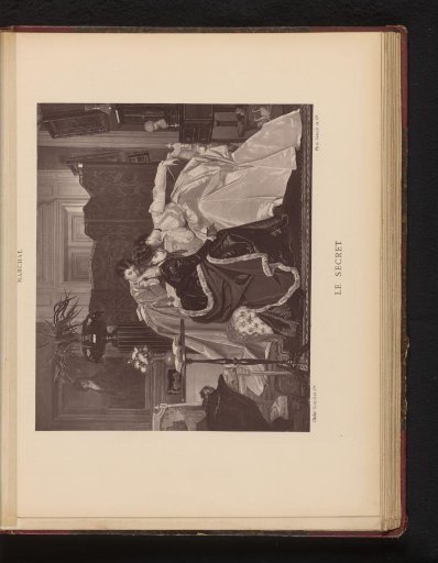 Photographic reproduction of the painting 'Le secret' by Charles Marchal