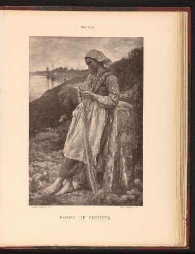 Photographic reproduction of the painting 'Femme de pêcheur' by Jules Breton