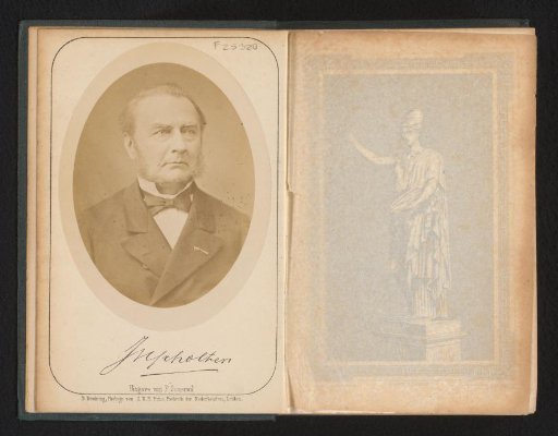 Portrait of J.H. Scholten, professor of medicine and rector magnificus of the University of Leiden 1876-1877