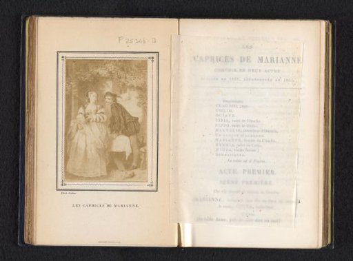Photographic reproduction of the engraving Les caprices de Marianne