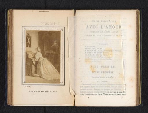 Photographic reproduction of the engraving On ne badine pas avec l'amour