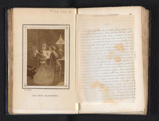 Photographic reproduction of the engraving Les deux maitresses
