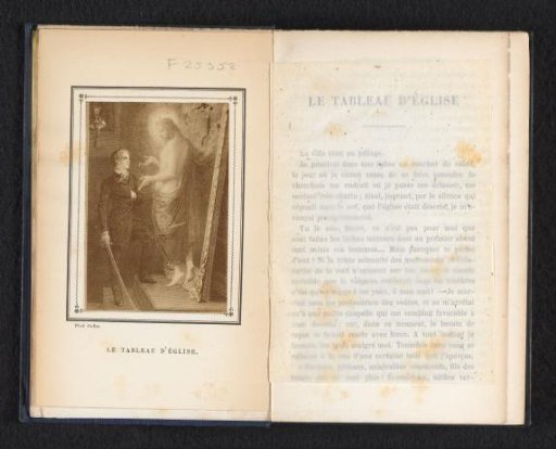 Photographic reproduction of the engraving Le tableau d'église