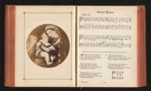 Photographic reproduction of the painting Madonna of the Chair by Raphael